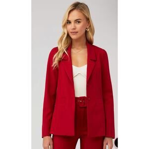 Show Me Your MuMu Red Blazer Structured Suit Jacket Business